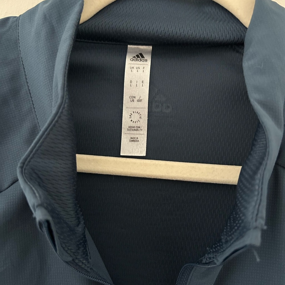 Adidas Blue Lightweight Performance Jacket - Picture 3 of 3